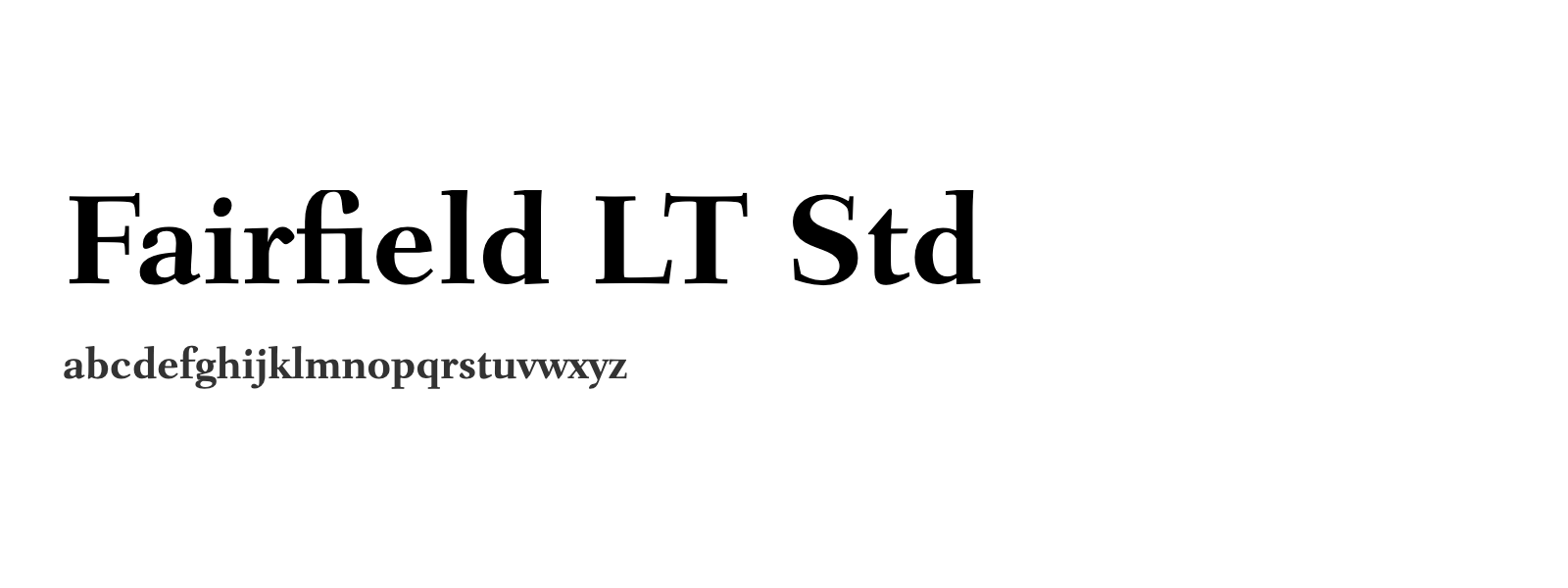 Spécimen de Fairfield LT Std