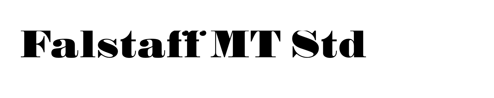 Nom de la famille Falstaff MT Std composé dans la police