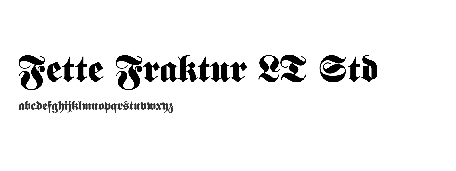 Spécimen de Fette Fraktur LT Std