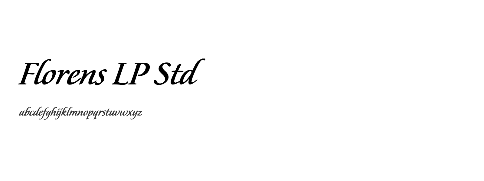 Spécimen de Florens LP Std