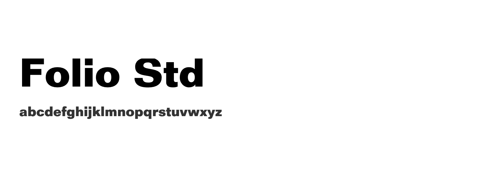 Spécimen de Folio Std