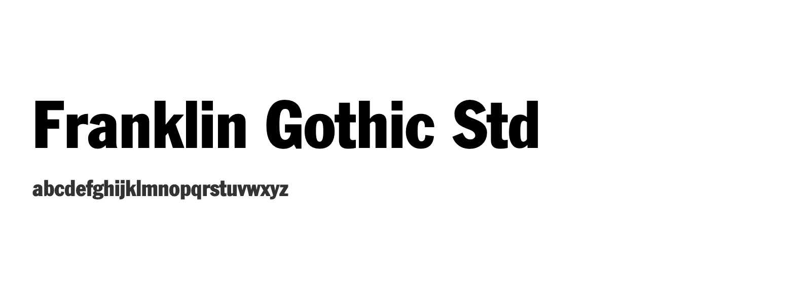 Spécimen de Franklin Gothic Std