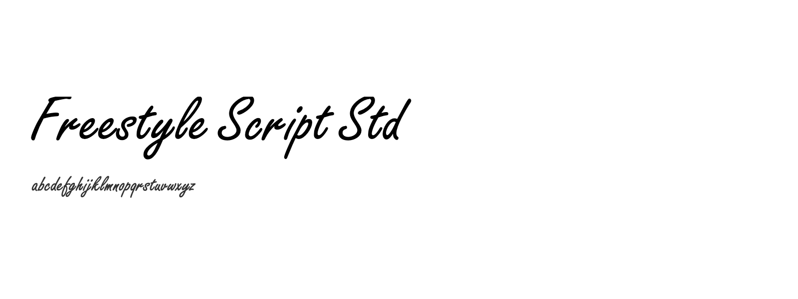 Spécimen de Freestyle Script Std