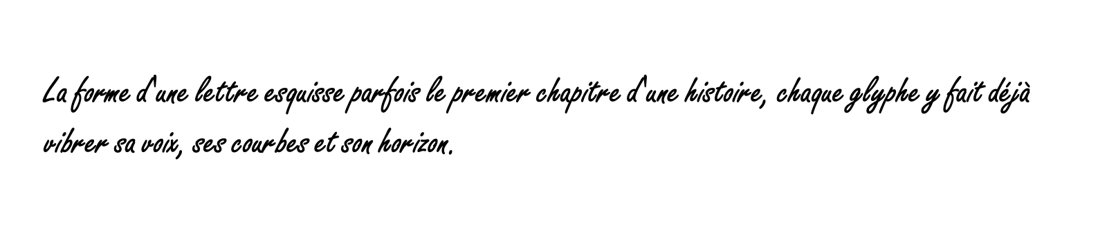 Phrase commune composée en Freestyle Script Std
