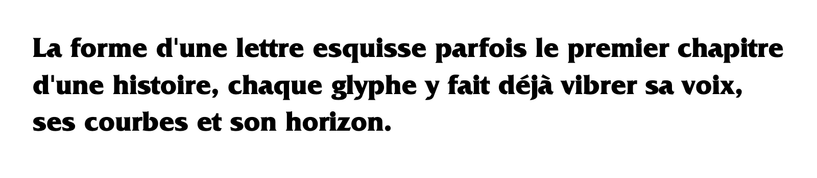 Phrase commune composée en Friz Quadrata Std
