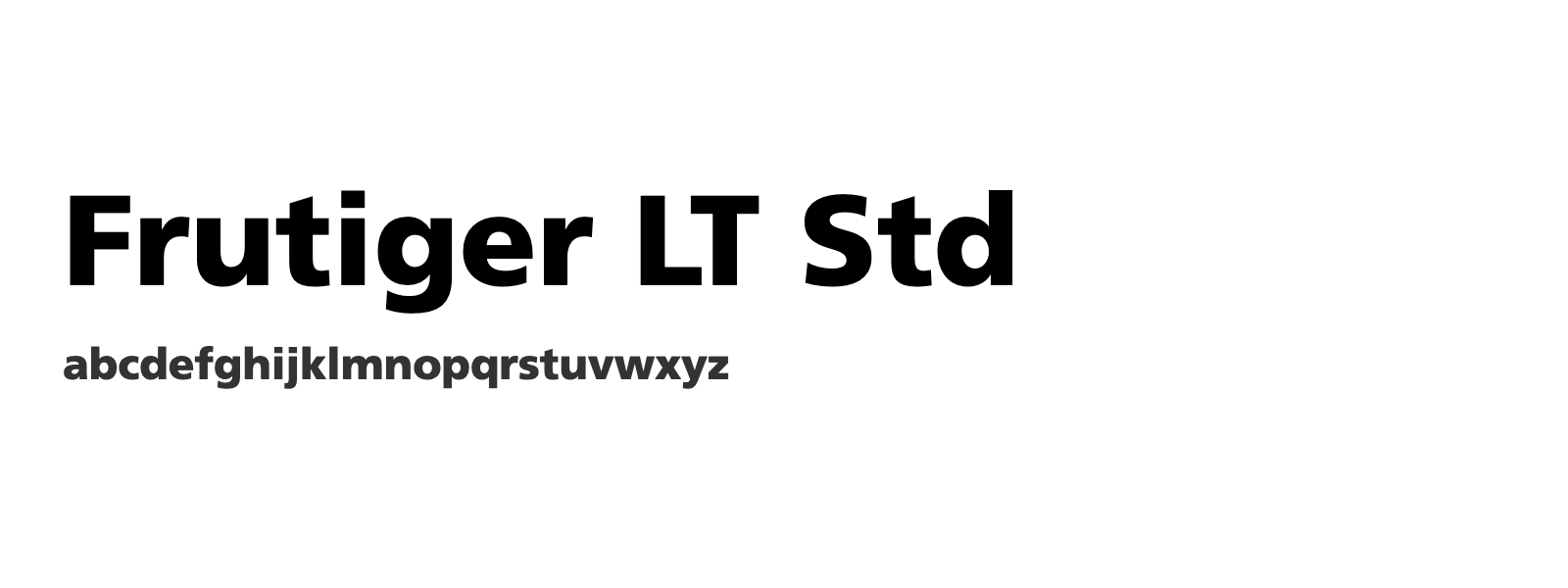 Spécimen de Frutiger LT Std
