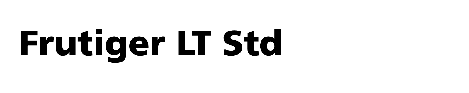 Nom de la famille Frutiger LT Std composé dans la police