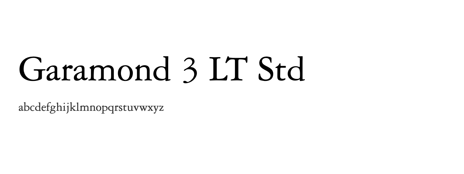 Spécimen de Garamond 3 LT Std