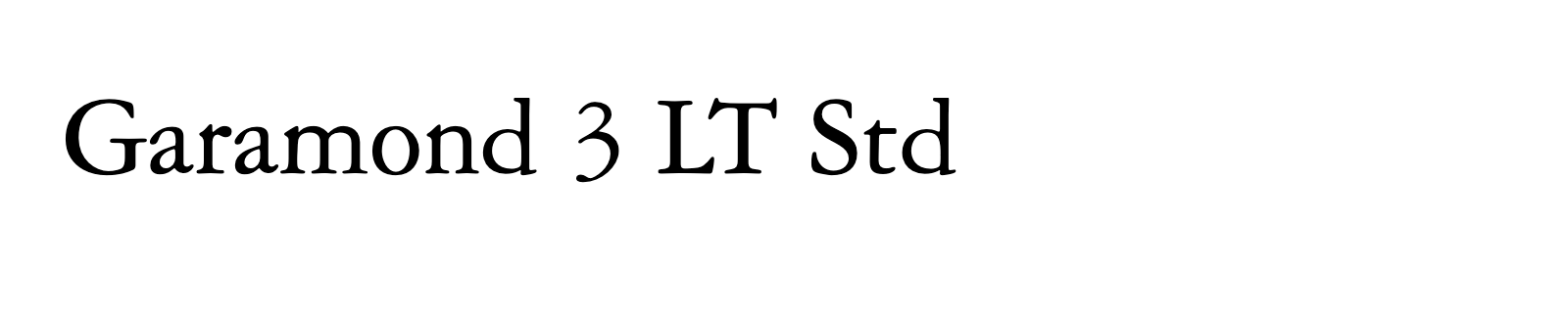 Nom de la famille Garamond 3 LT Std composé dans la police