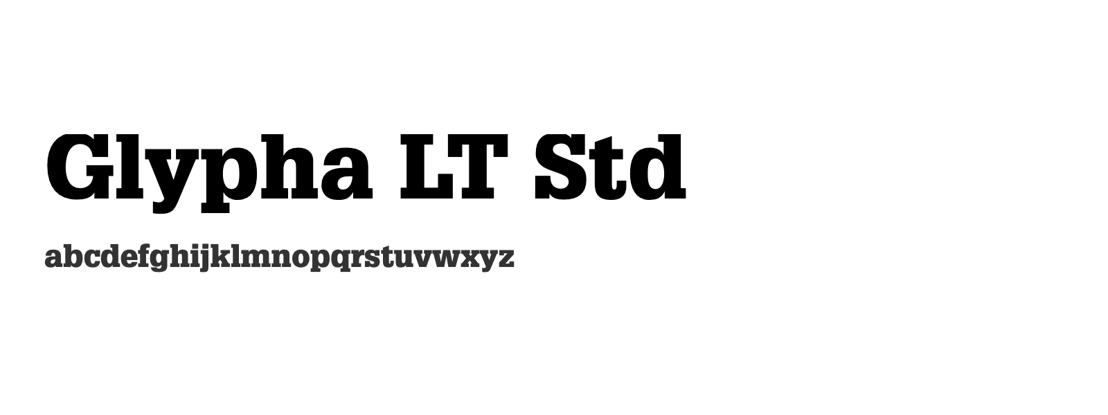 Spécimen de Glypha LT Std