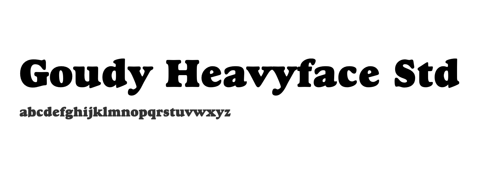 Spécimen de Goudy Heavyface Std