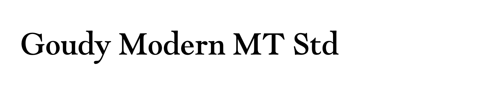 Nom de la famille Goudy Modern MT Std composé dans la police