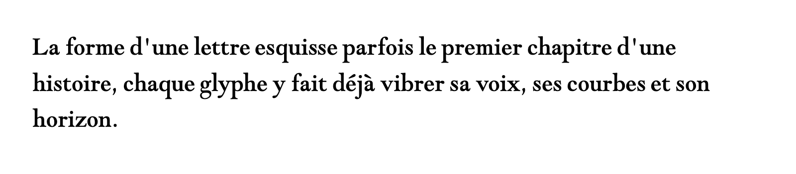 Phrase commune composée en Goudy Modern MT Std