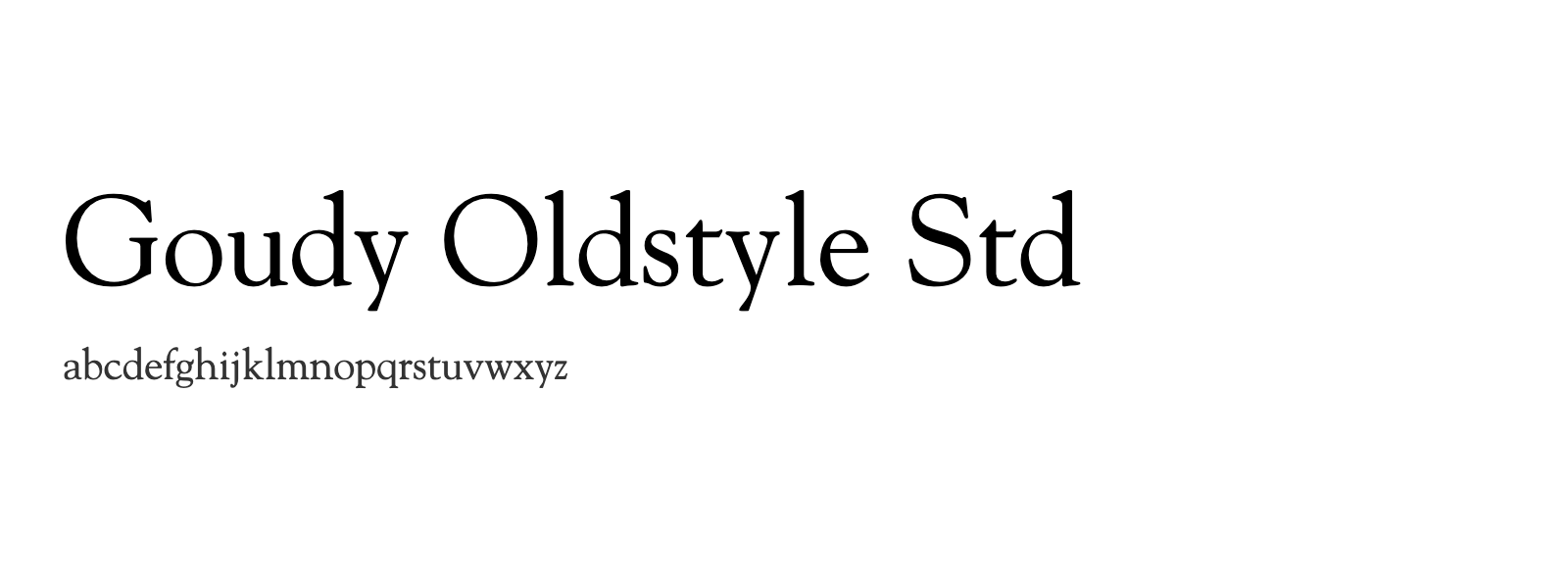 Spécimen de Goudy Oldstyle Std