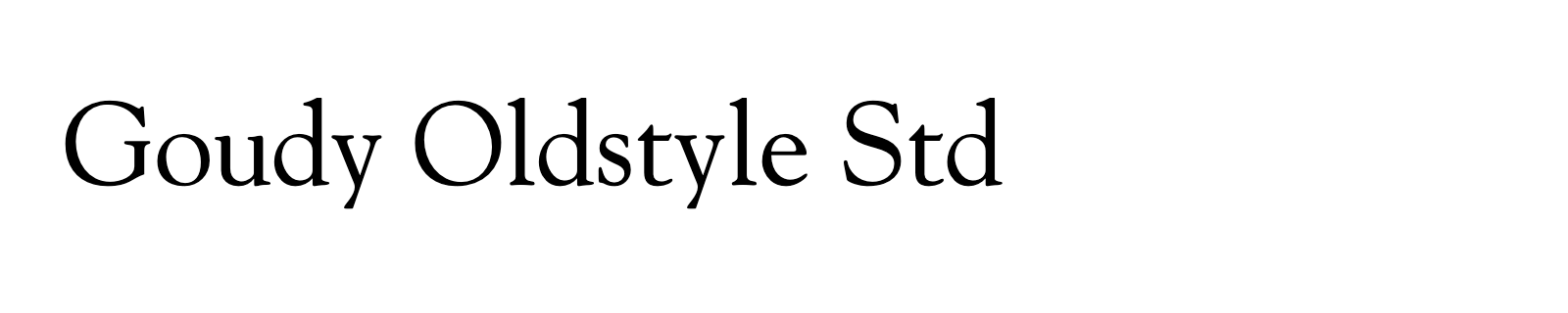 Nom de la famille Goudy Oldstyle Std composé dans la police