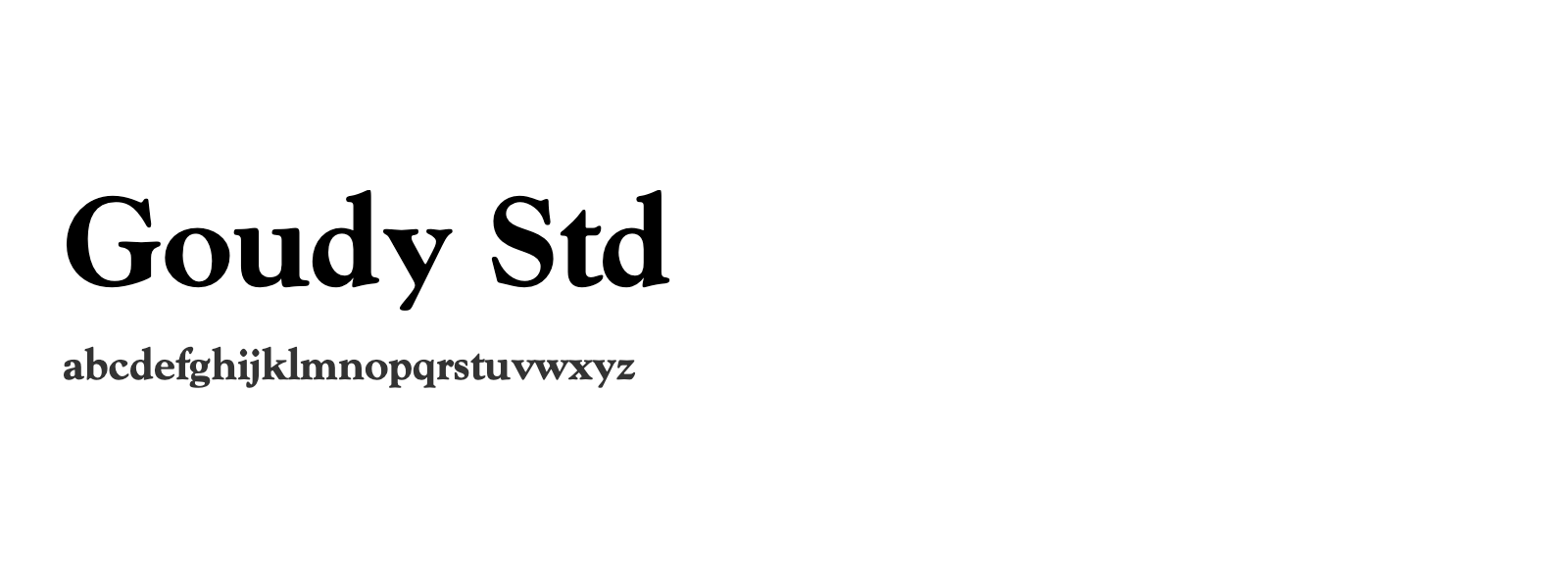 Spécimen de Goudy Std