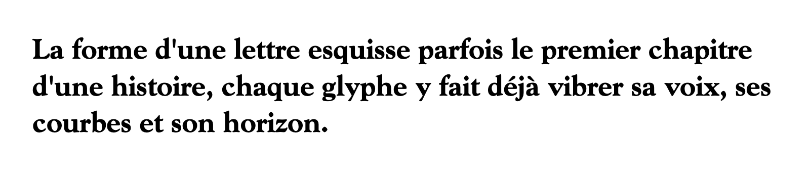 Phrase commune composée en Goudy Std