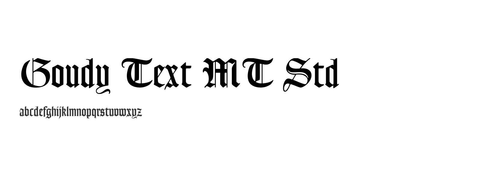 Spécimen de Goudy Text MT Std
