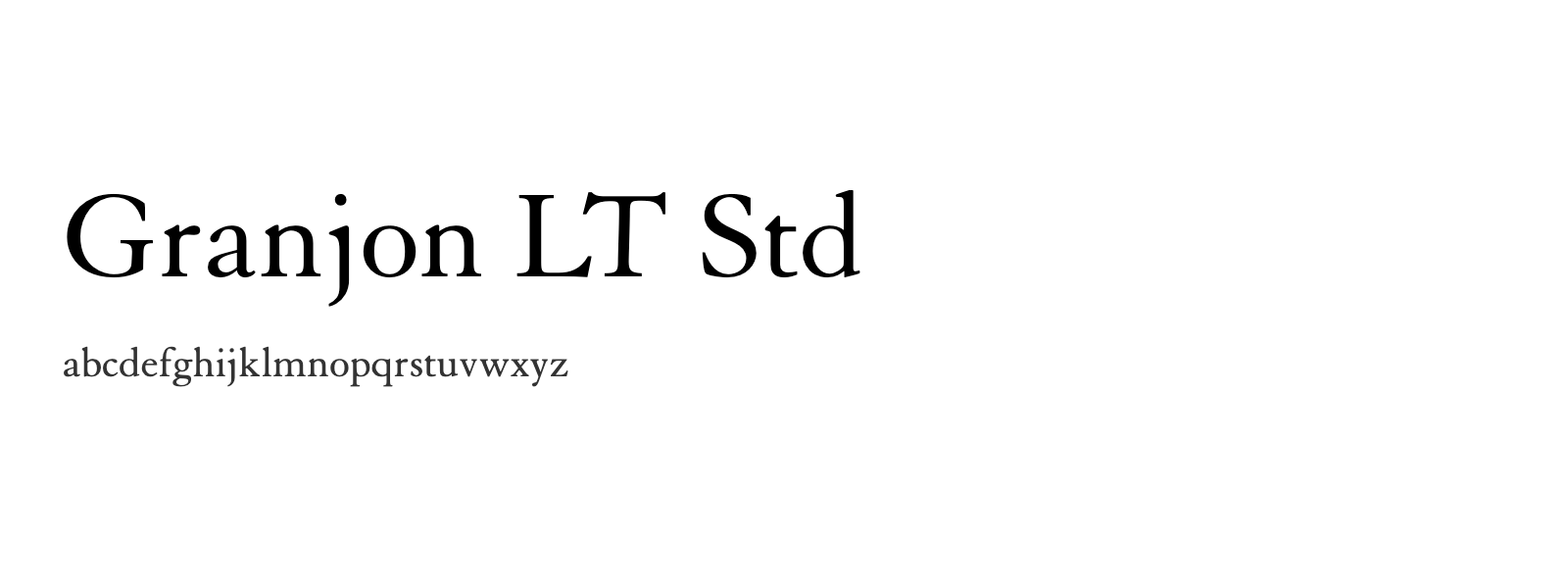 Spécimen de Granjon LT Std