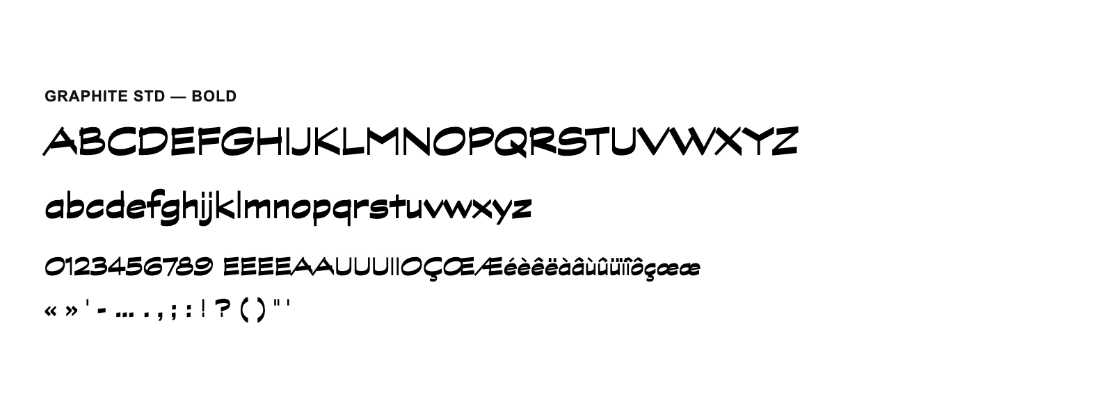 Spécimen de Graphite Std Bold