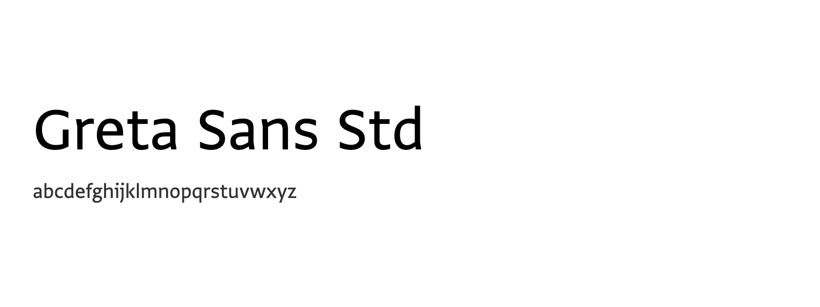 Spécimen de Greta Sans Std