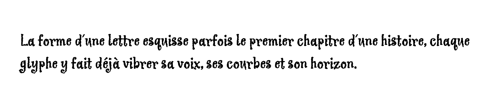 Phrase commune composée en Greymantle MVB Std