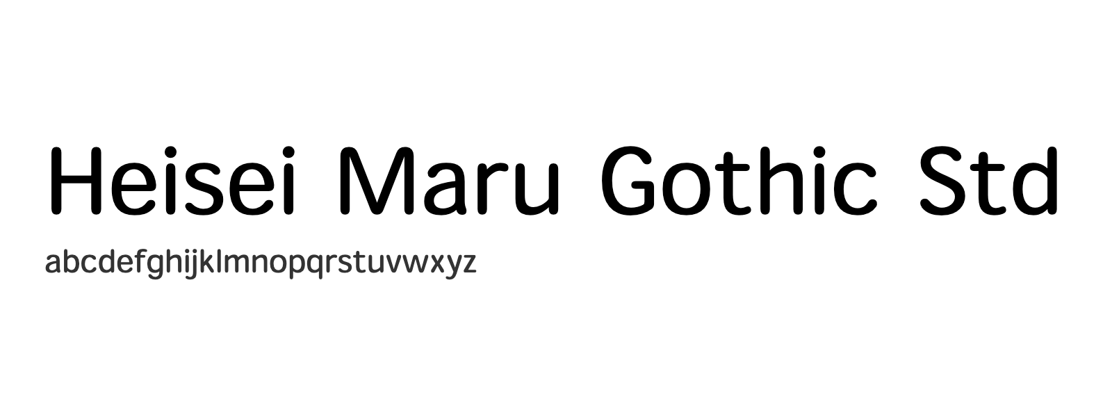 Spécimen de Heisei Maru Gothic Std