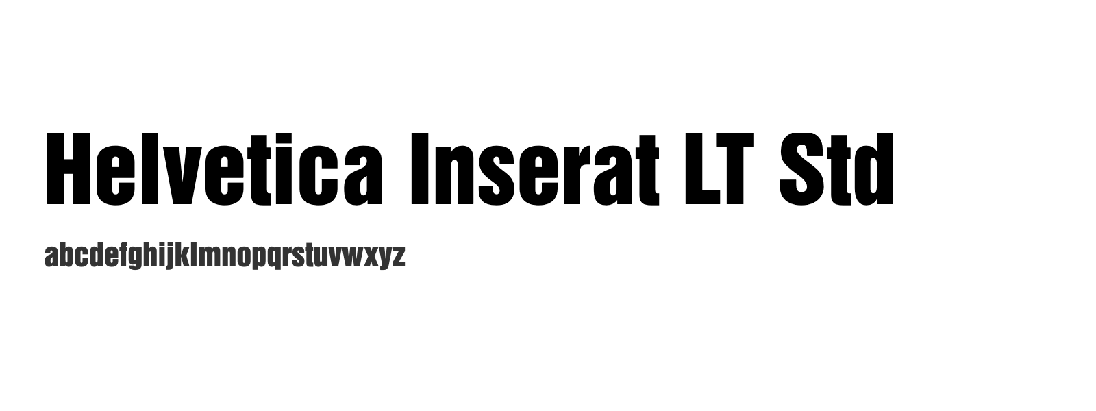 Spécimen de Helvetica Inserat LT Std