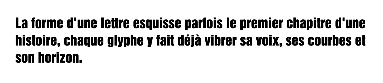 Phrase commune composée en Helvetica Inserat LT Std