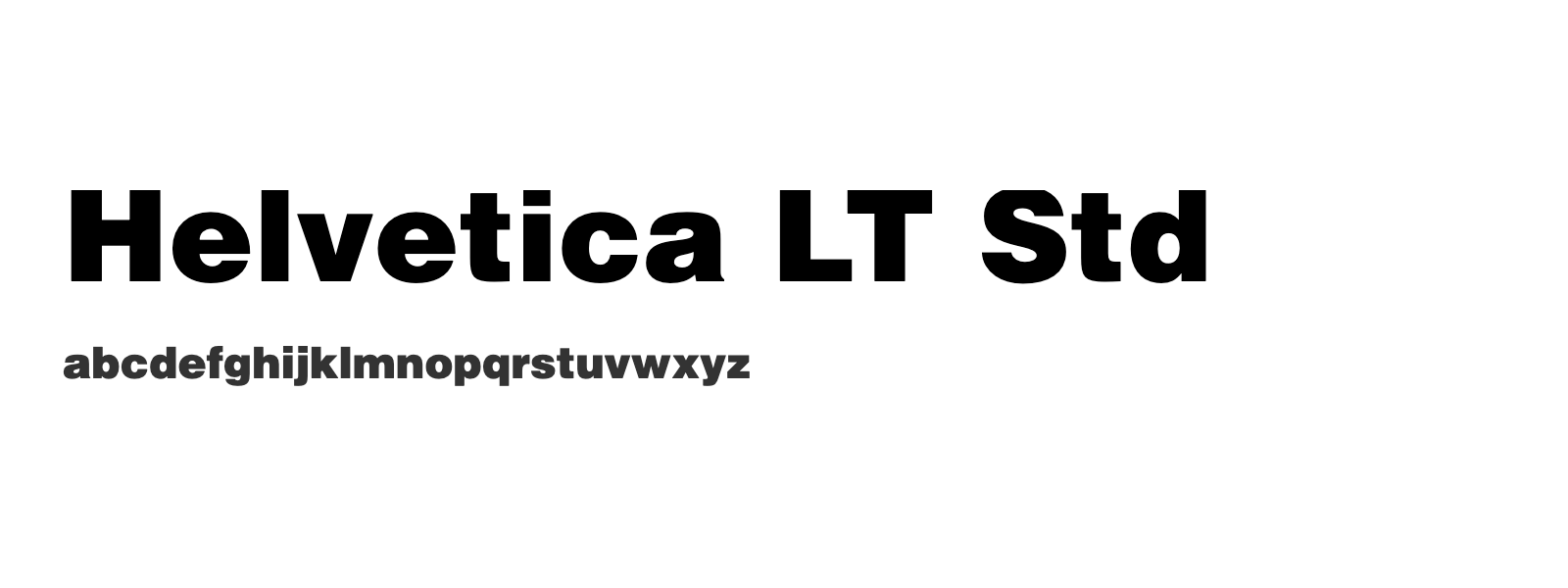 Spécimen de Helvetica LT Std