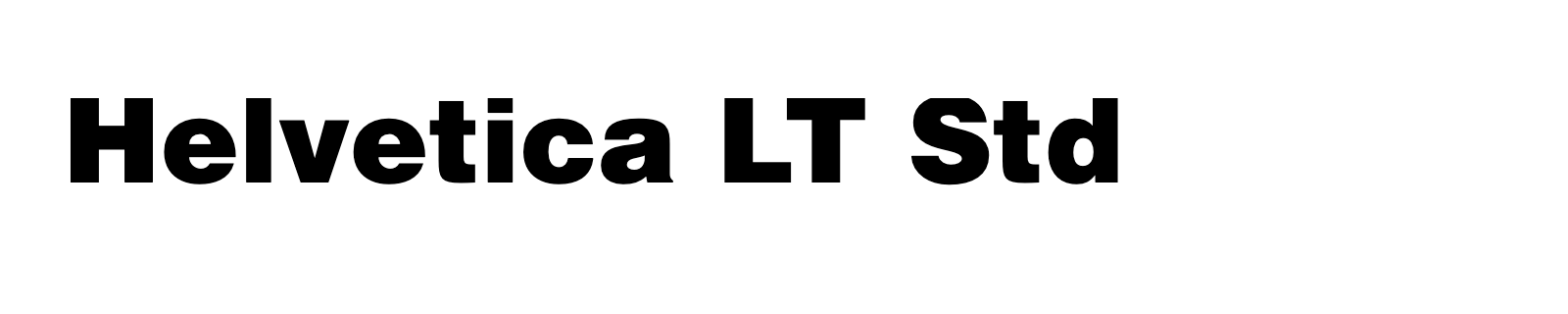 Nom de la famille Helvetica LT Std composé dans la police