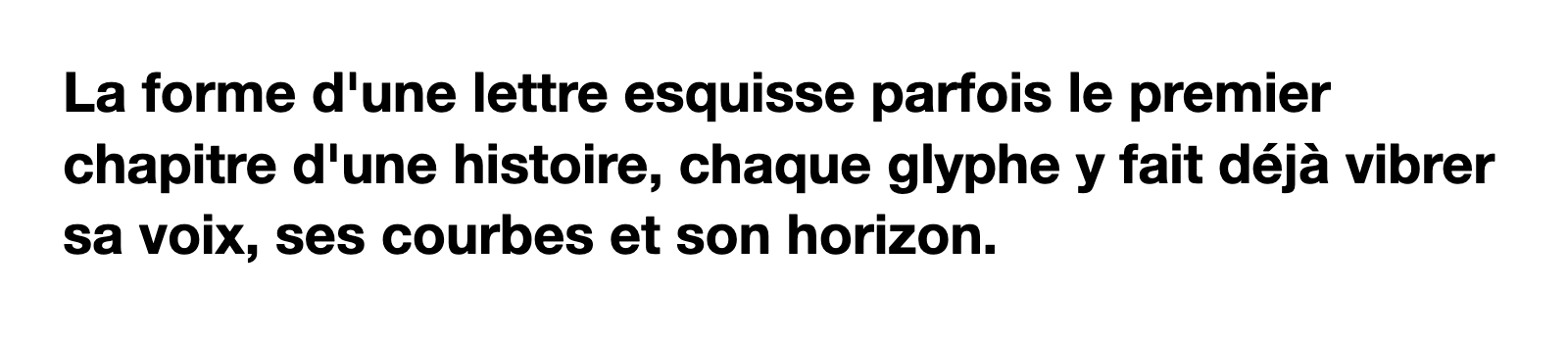 Phrase commune composée en Helvetica Neue LT Std