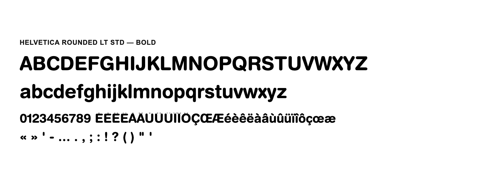 Spécimen de Helvetica Rounded LT Std Bold