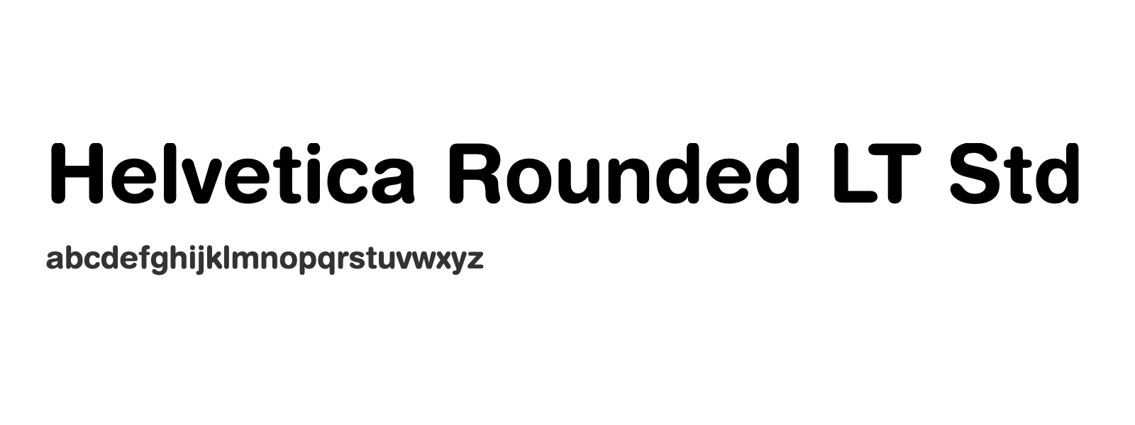 Spécimen de Helvetica Rounded LT Std
