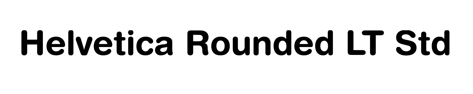 Nom de la famille Helvetica Rounded LT Std composé dans la police