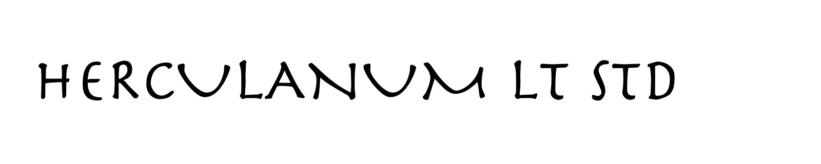 Nom de la famille Herculanum LT Std composé dans la police