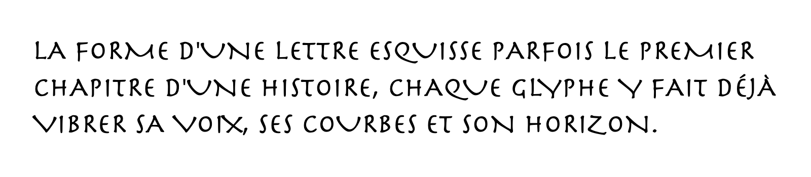Phrase commune composée en Herculanum LT Std
