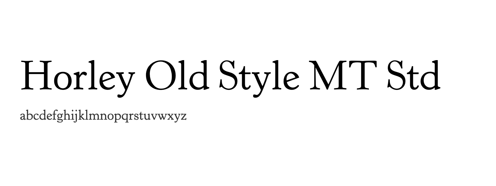 Spécimen de Horley Old Style MT Std