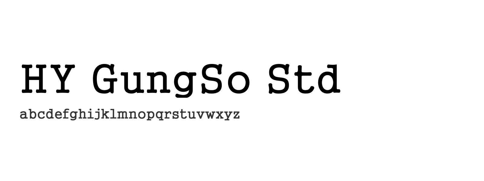 Spécimen de HY GungSo Std