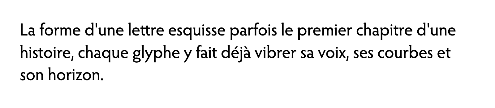 Phrase commune composée en Hypatia Sans Pro