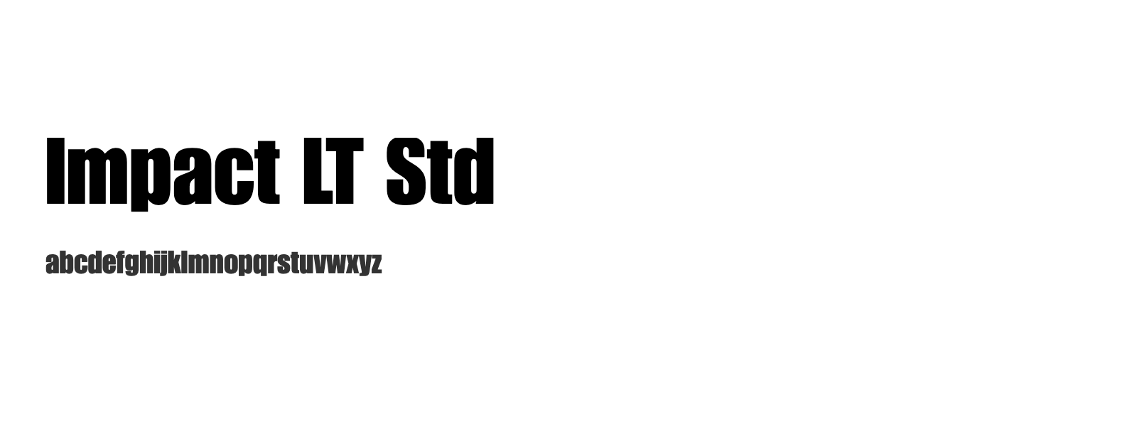 Spécimen de Impact LT Std