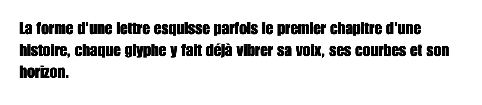 Phrase commune composée en Impact LT Std