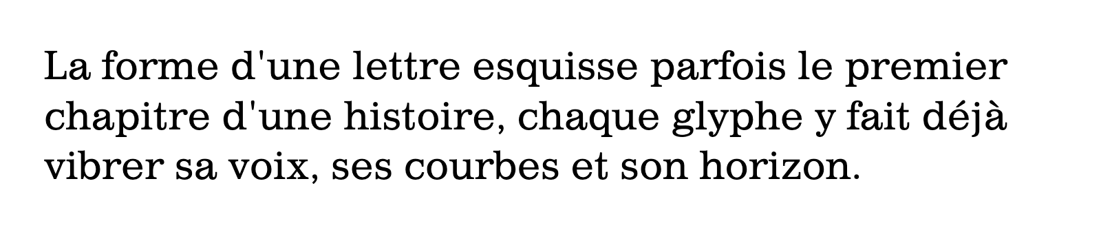 Phrase commune composée en Impressum Std