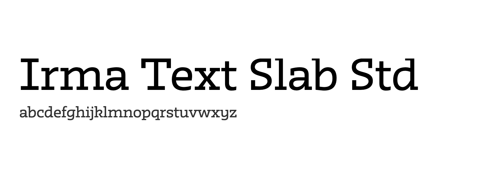 Spécimen de Irma Text Slab Std
