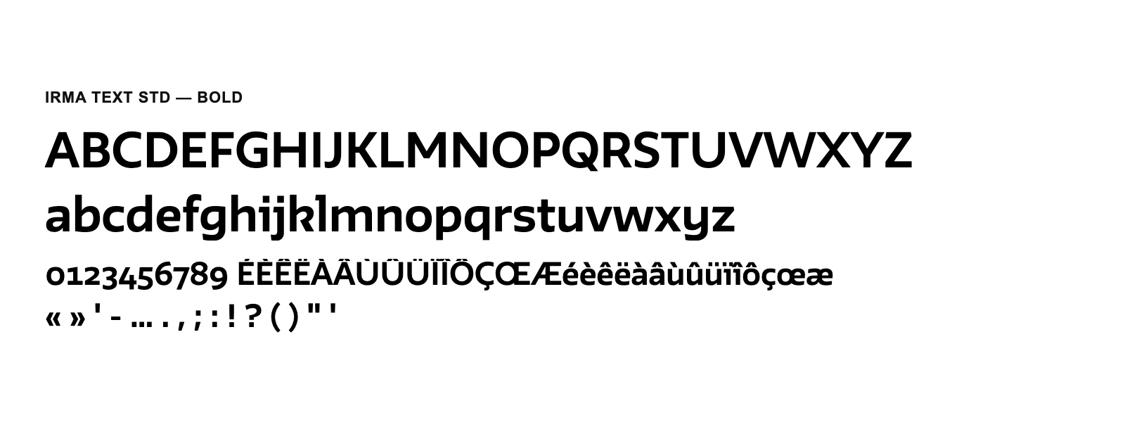 Spécimen de Irma Text Std Bold