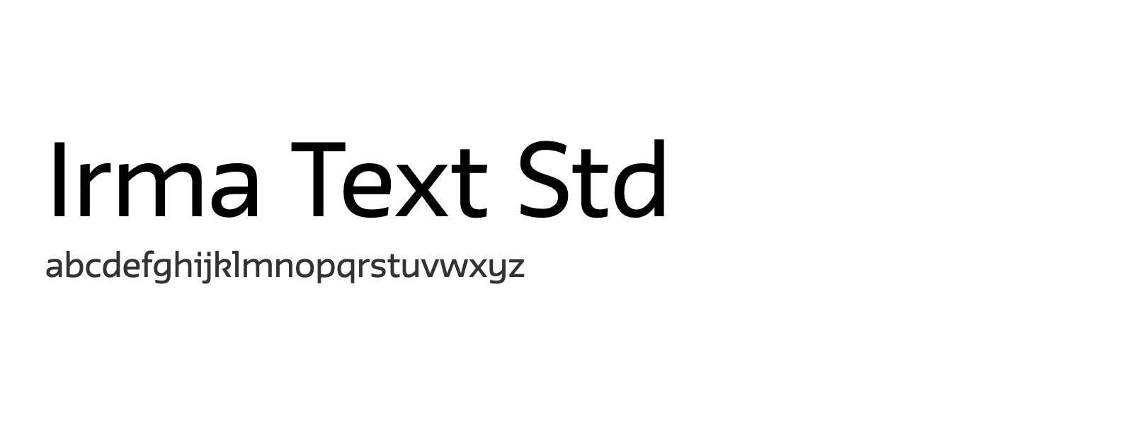 Spécimen de Irma Text Std