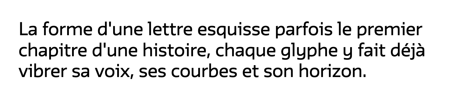 Phrase commune composée en Irma Text Std