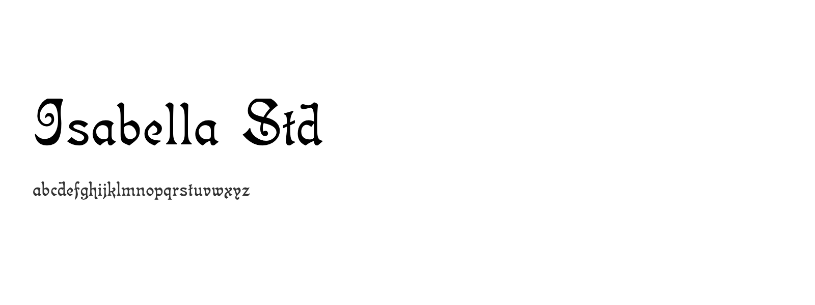 Spécimen de Isabella Std