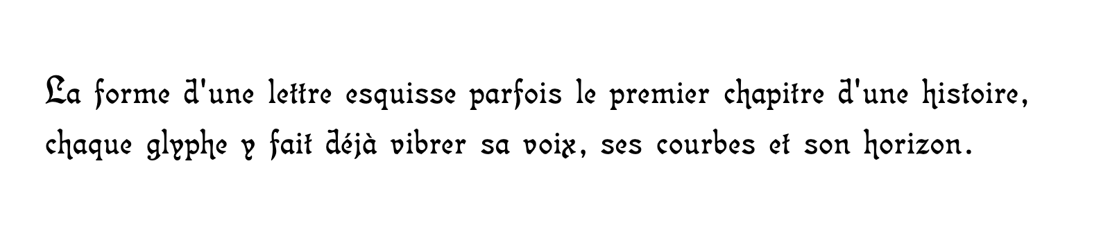 Phrase commune composée en Isabella Std