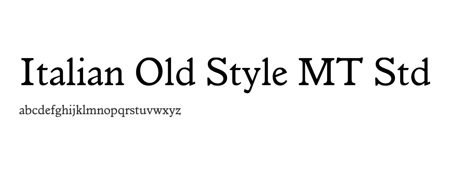 Spécimen de Italian Old Style MT Std